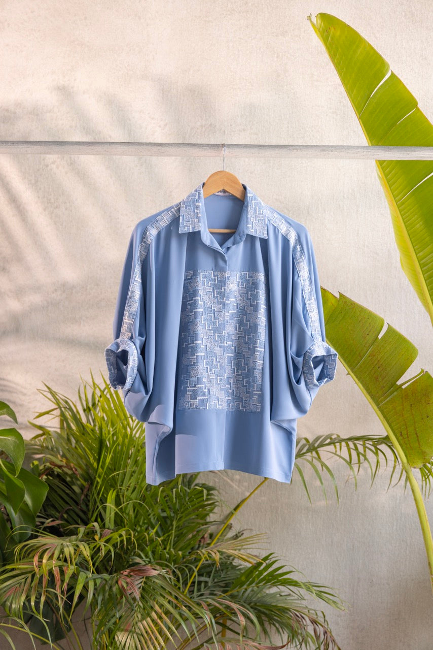 Puzzle Blue Shirt