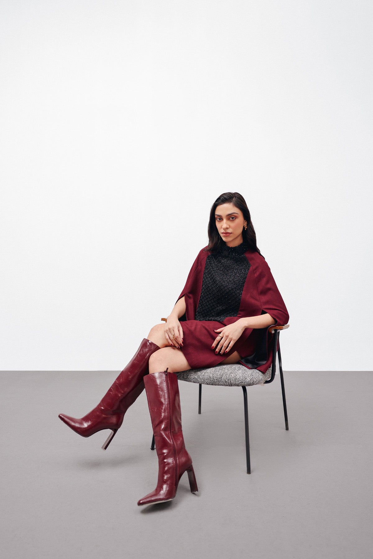 Crimsonveil Cape and Skirt set