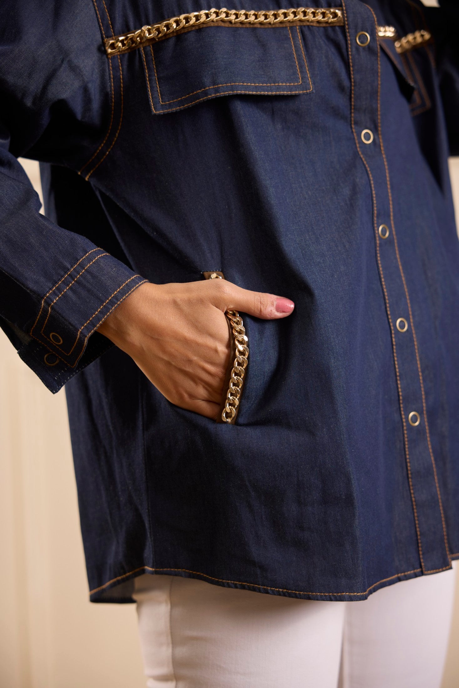The Gilded Navy Shirt