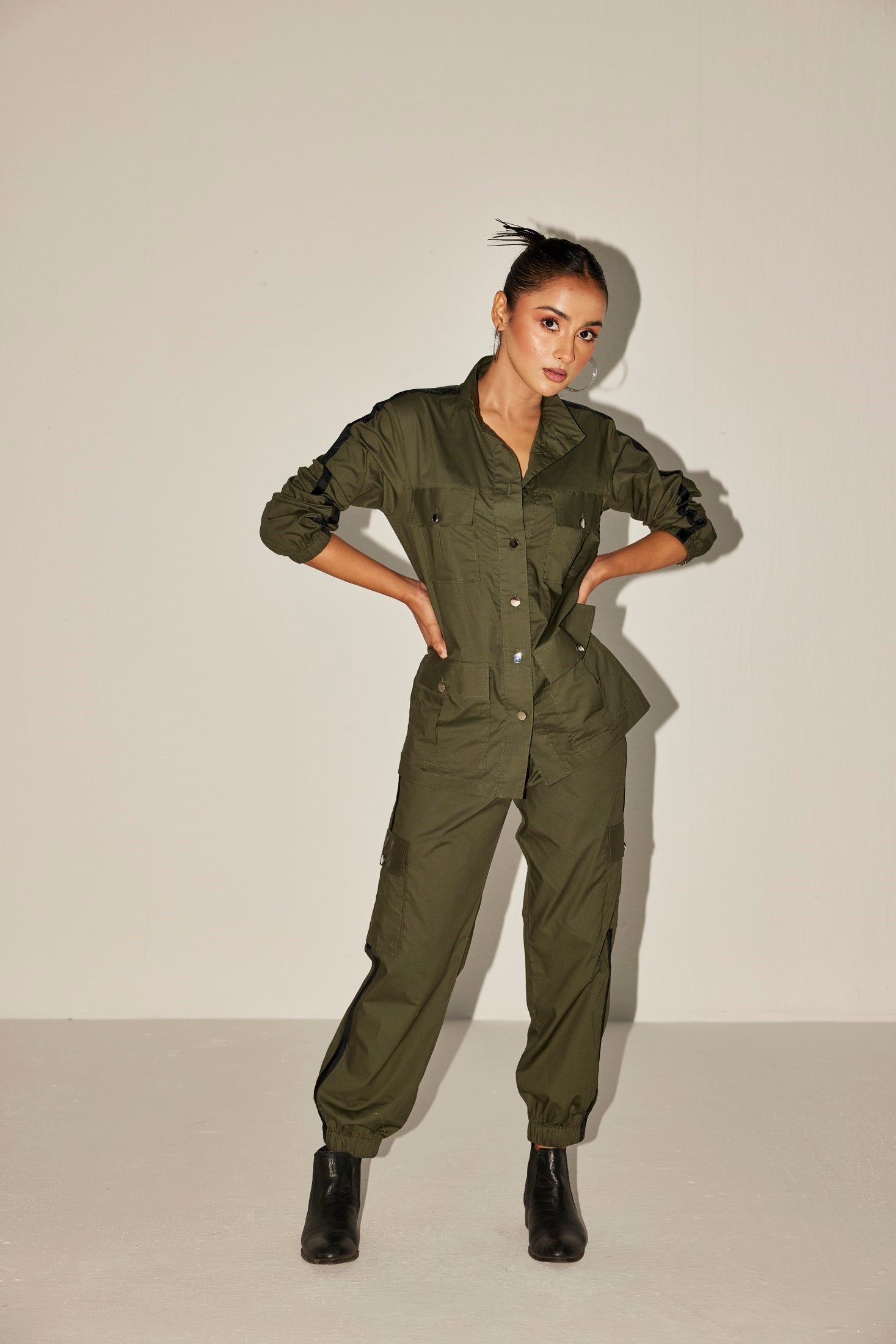 DARK OLIVE ASTER CO-ORD SET