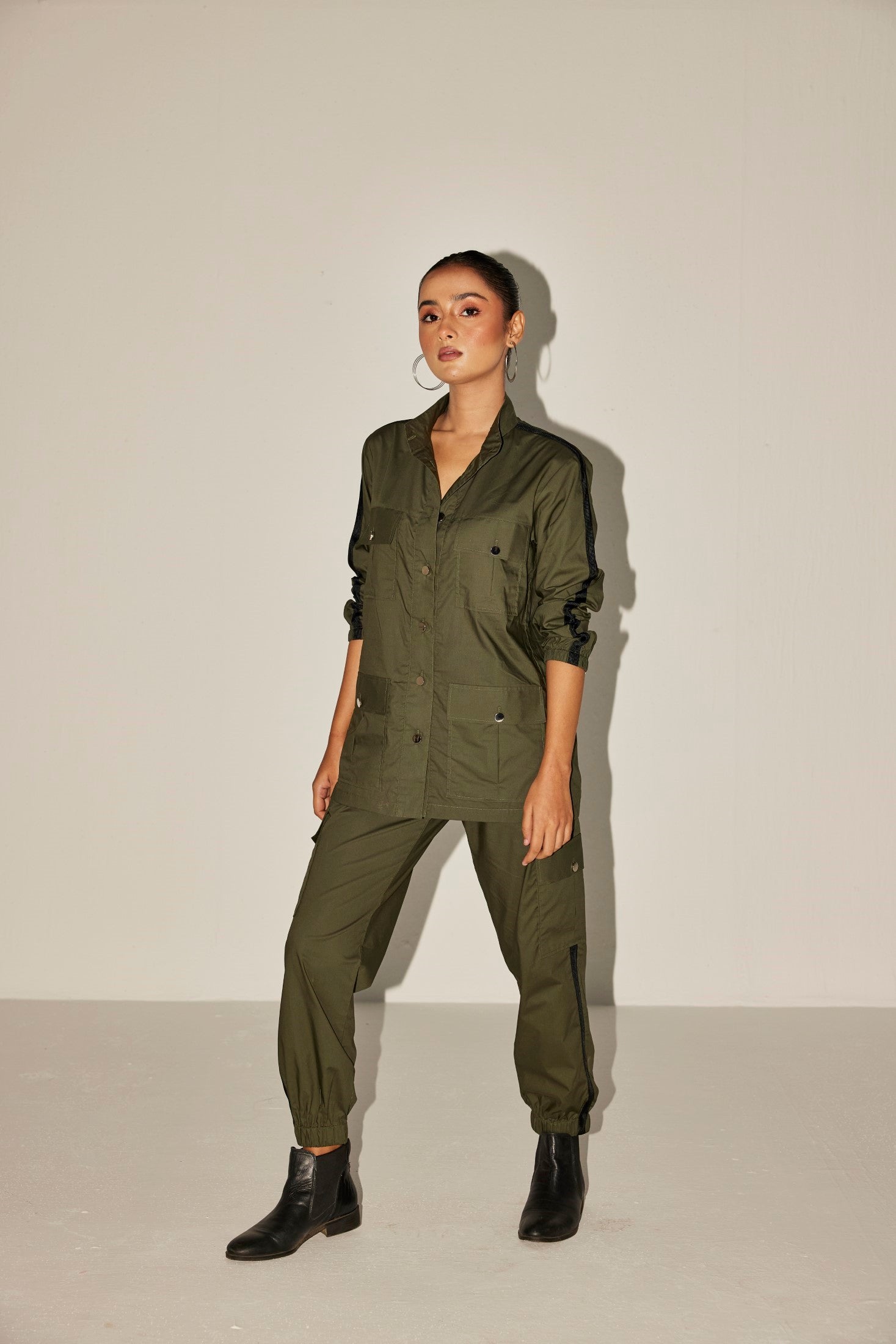 DARK OLIVE ASTER CO-ORD SET