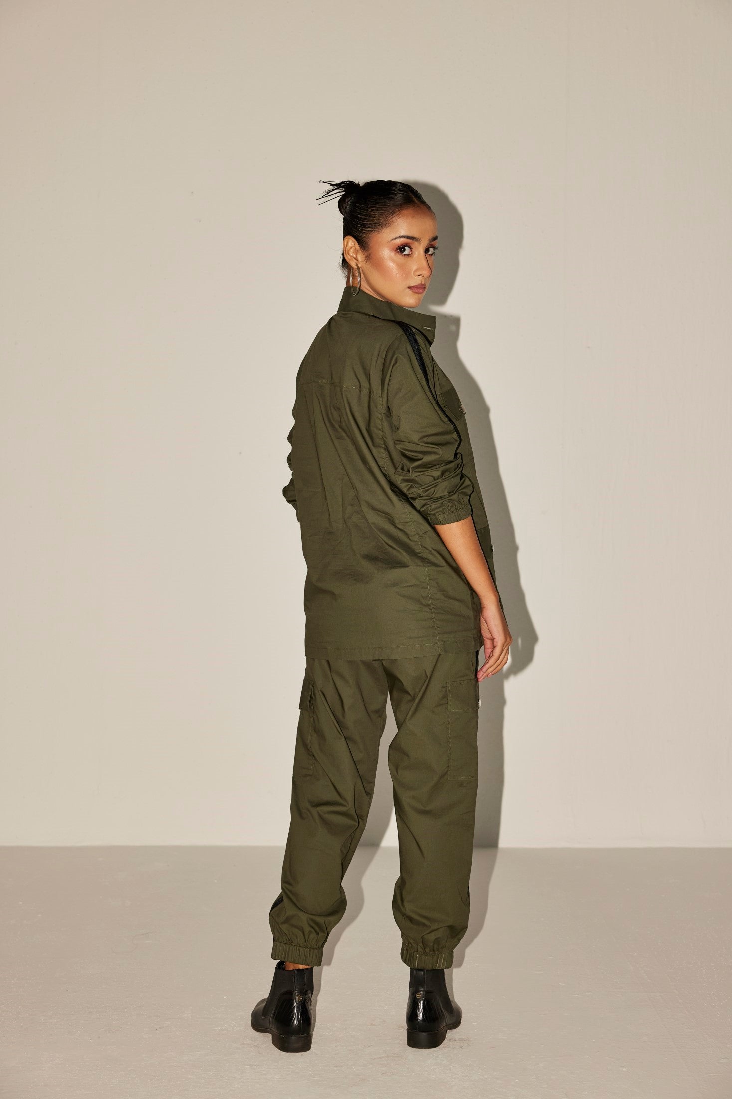 DARK OLIVE ASTER CO-ORD SET