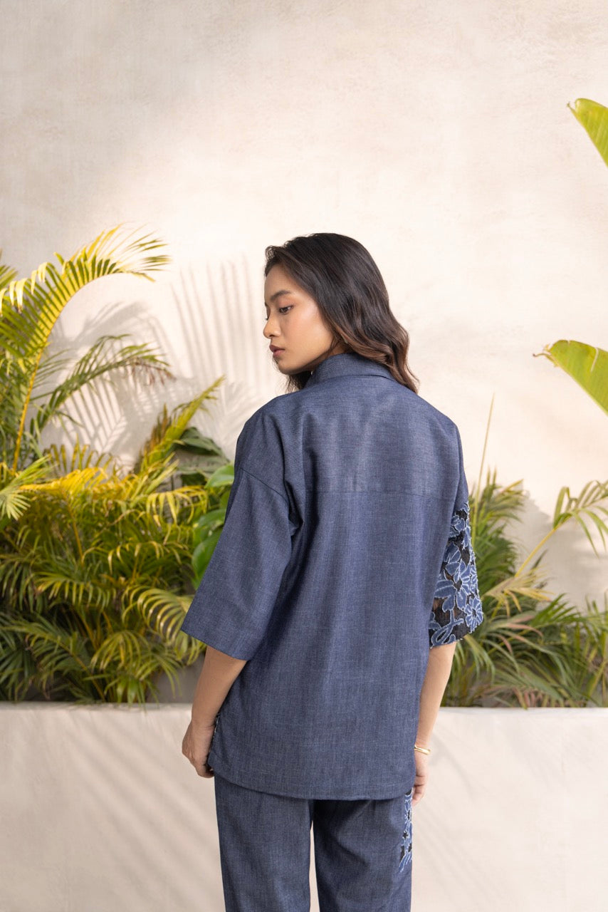 Cai Denim Lace Co-ord Set