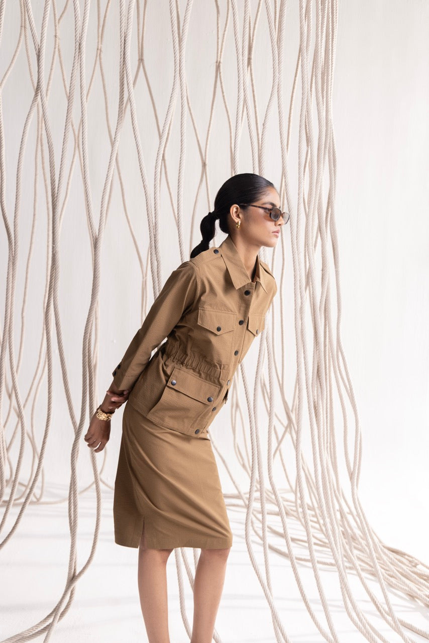 Safari Skirt Shirt Set