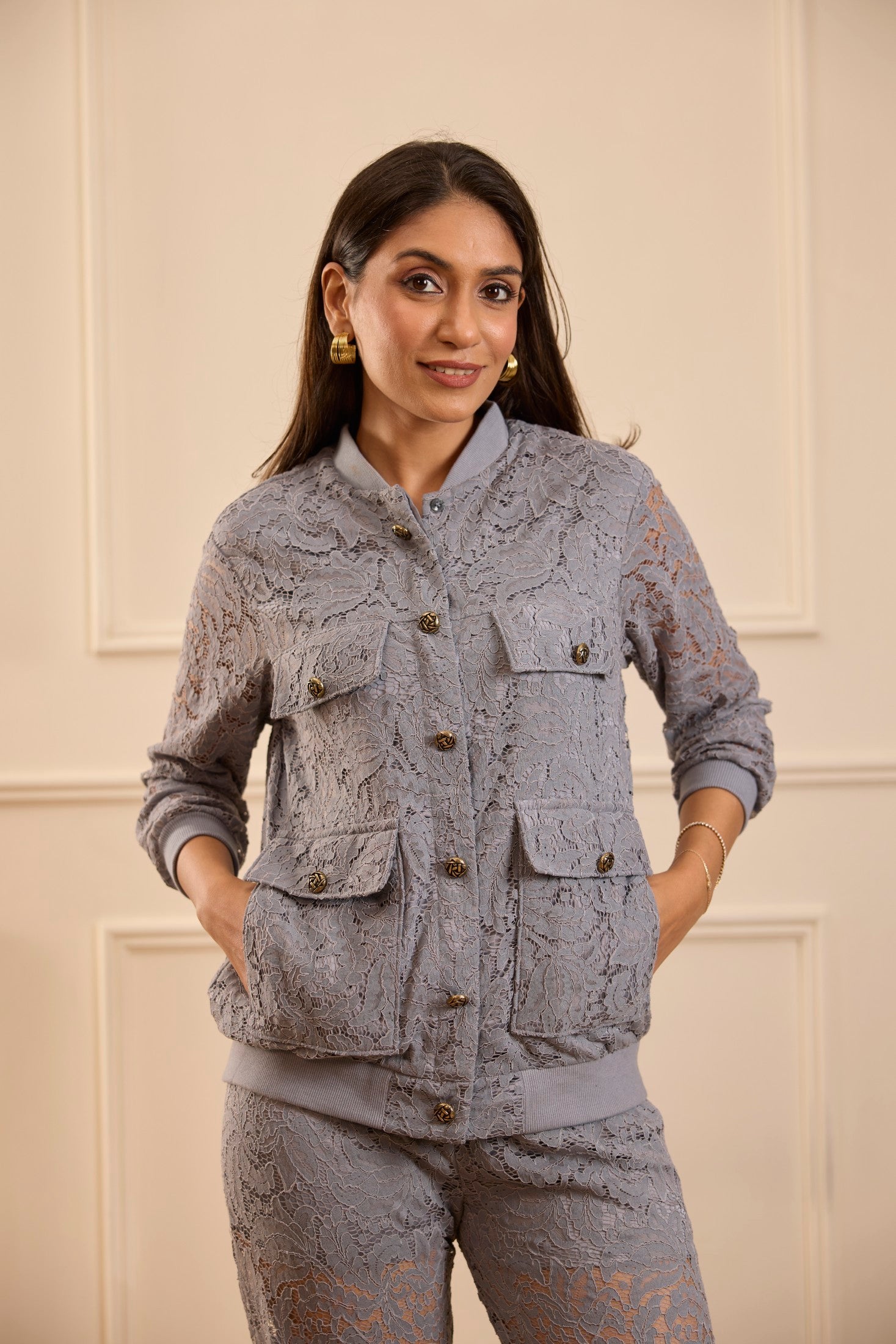 The Grey Lace Co-ord Set