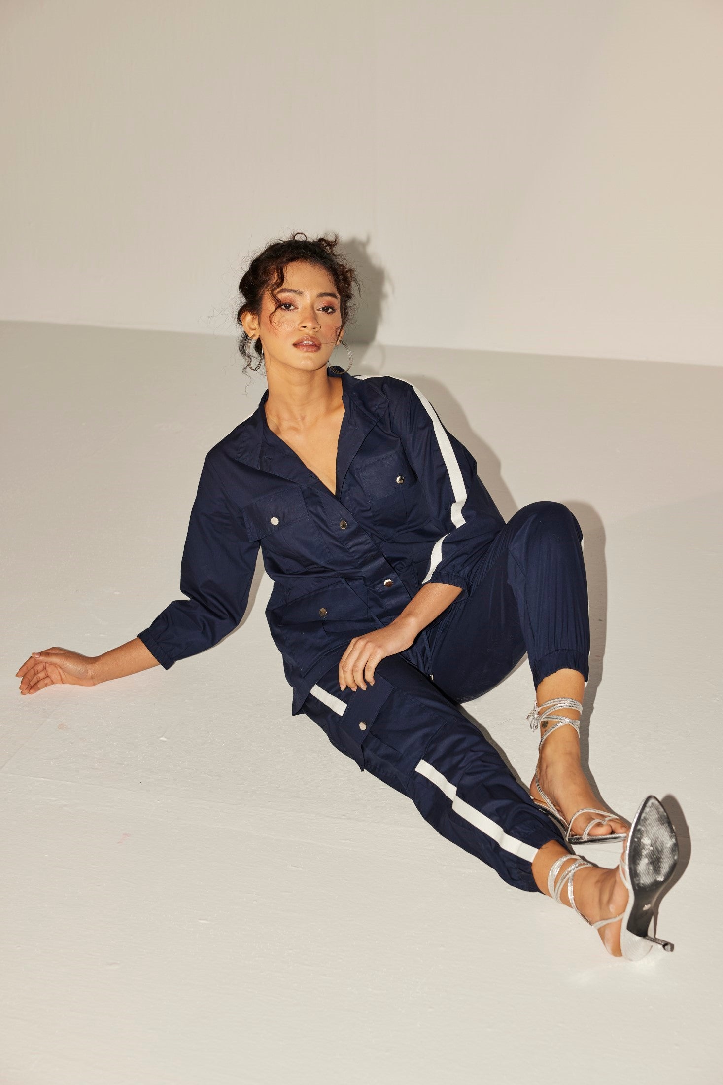 NAVY BLUE ASTER CO-ORD SET