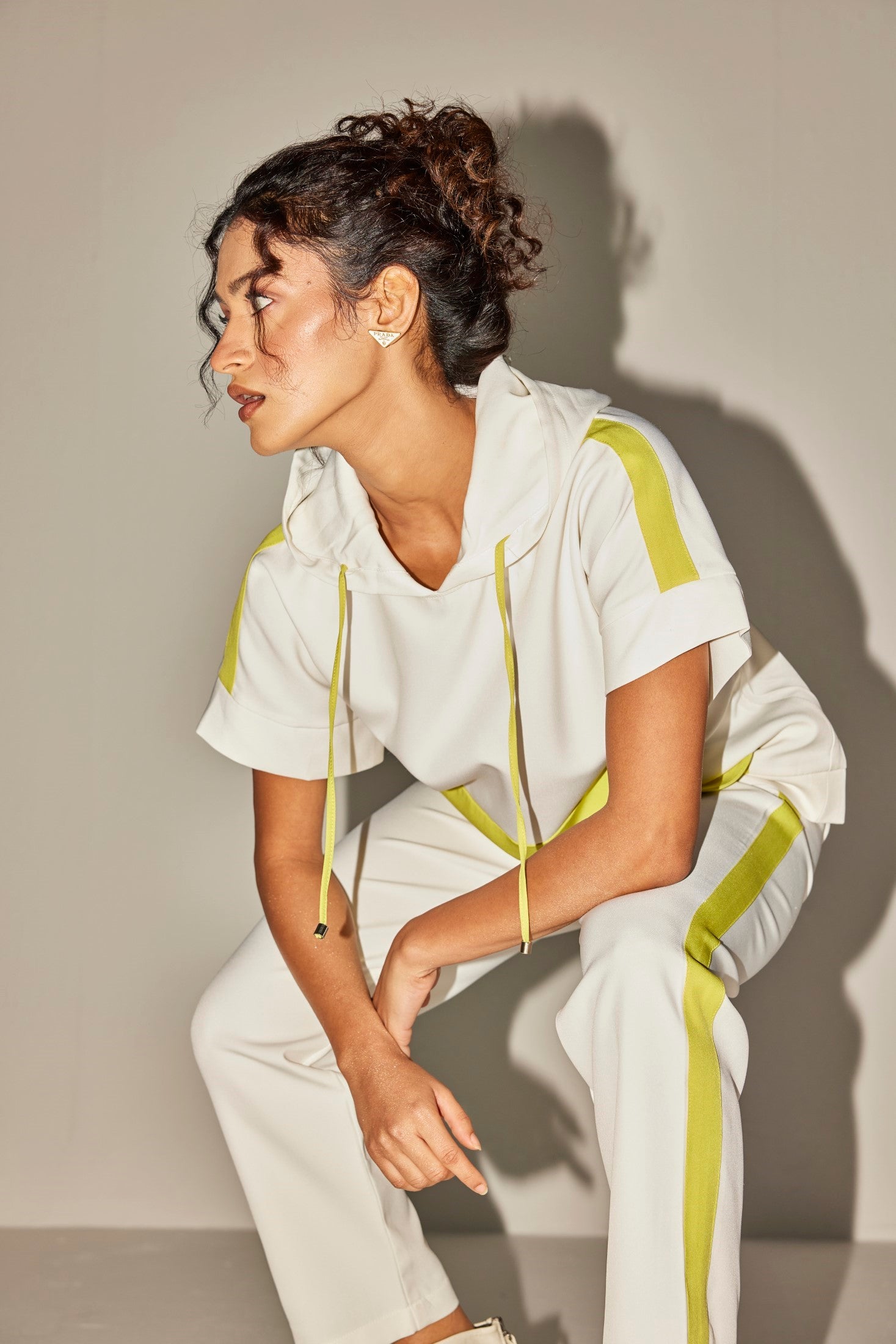 WHITE AND LIME GREEN MILAN TRACK SET