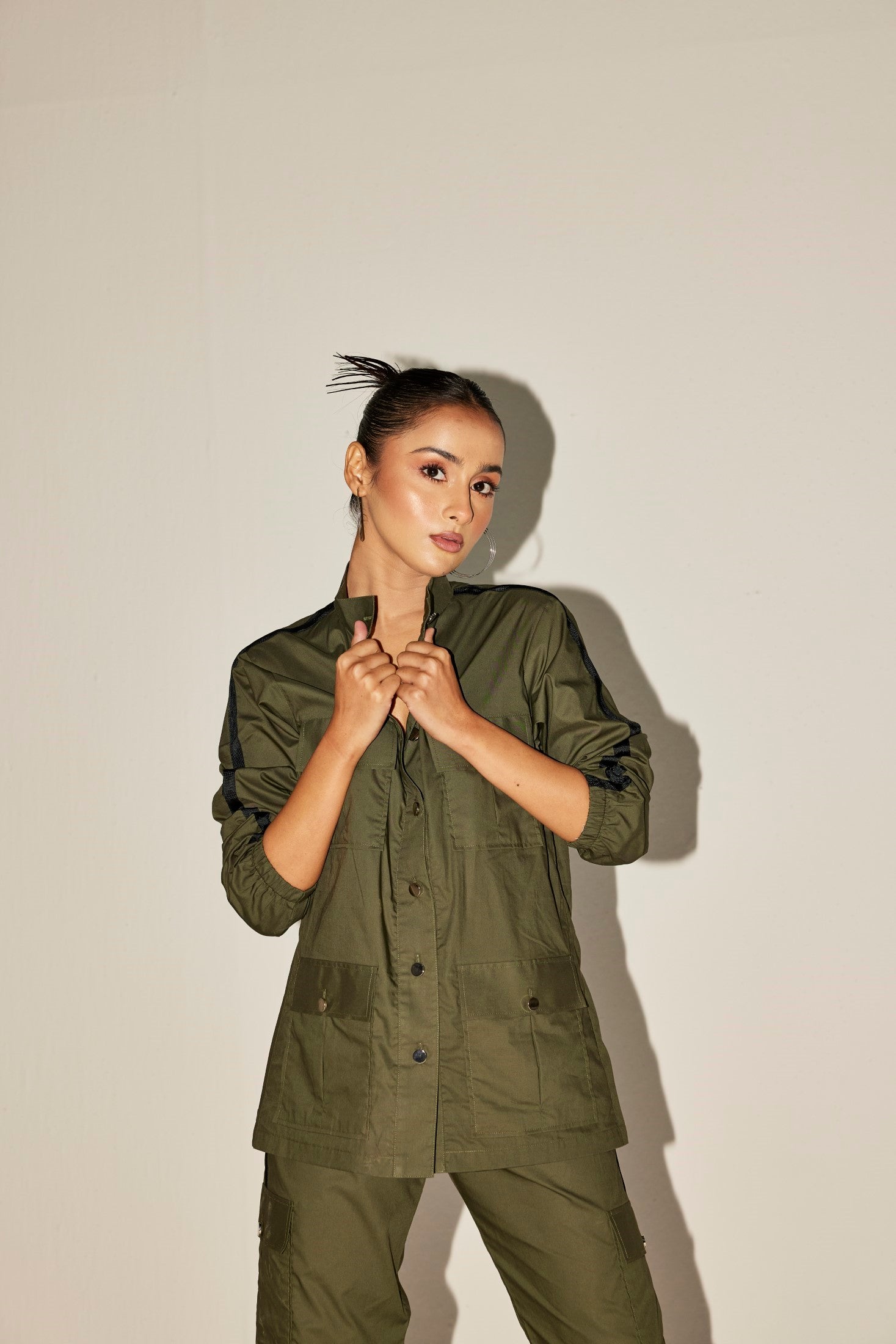 DARK OLIVE ASTER CO-ORD SET