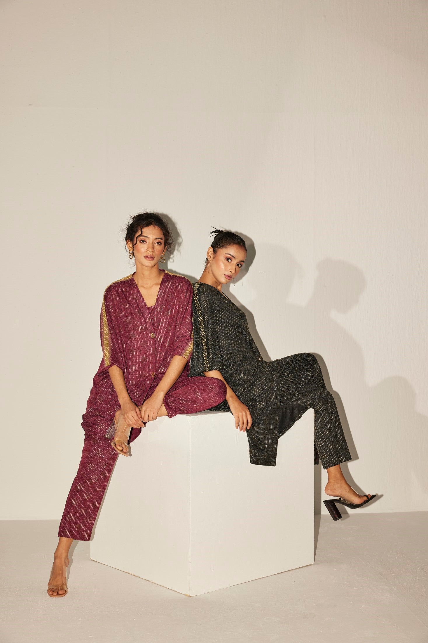 THE MAROON KIMONO SET