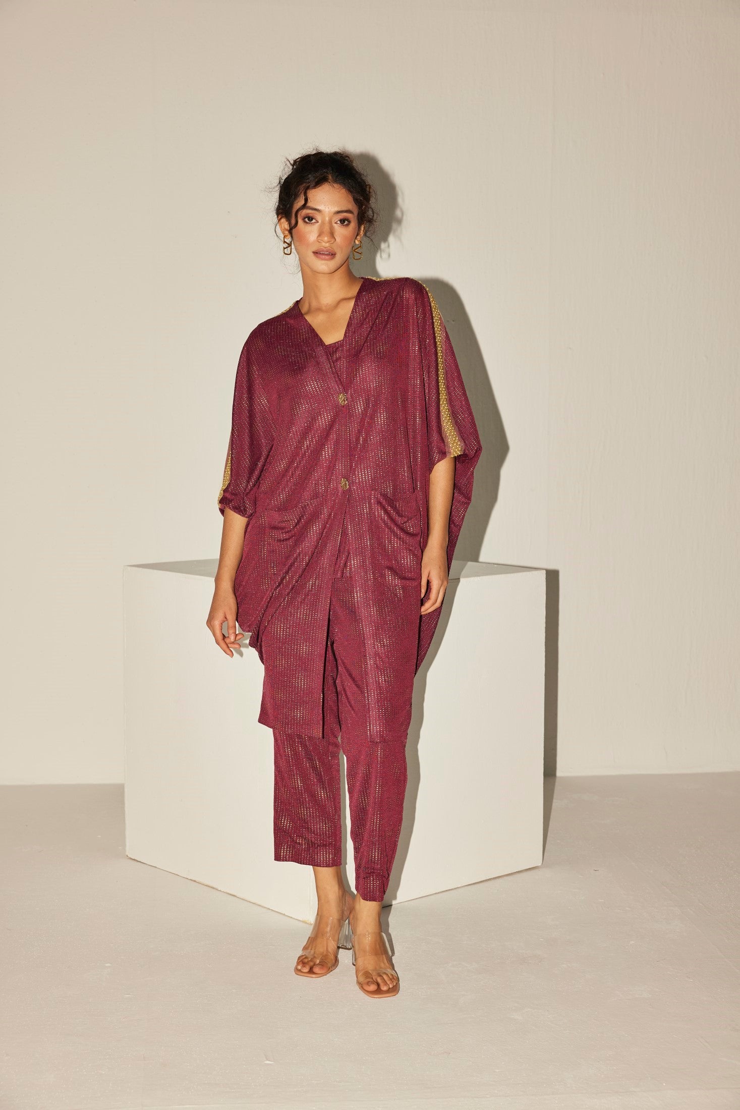 THE MAROON KIMONO SET