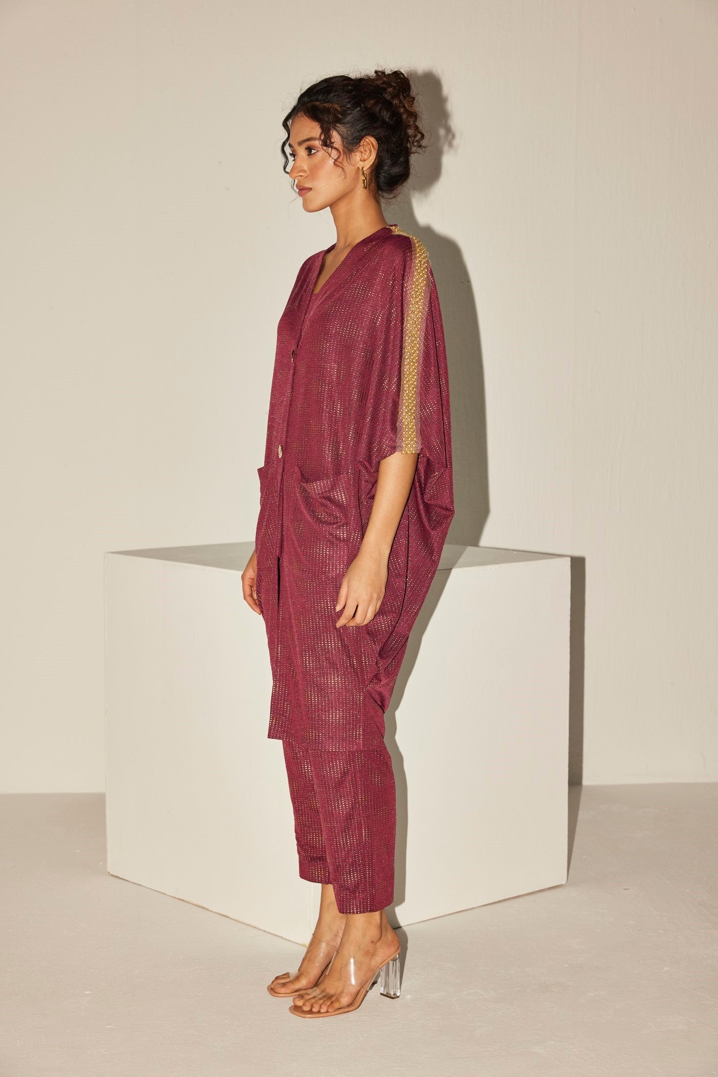 THE MAROON KIMONO SET